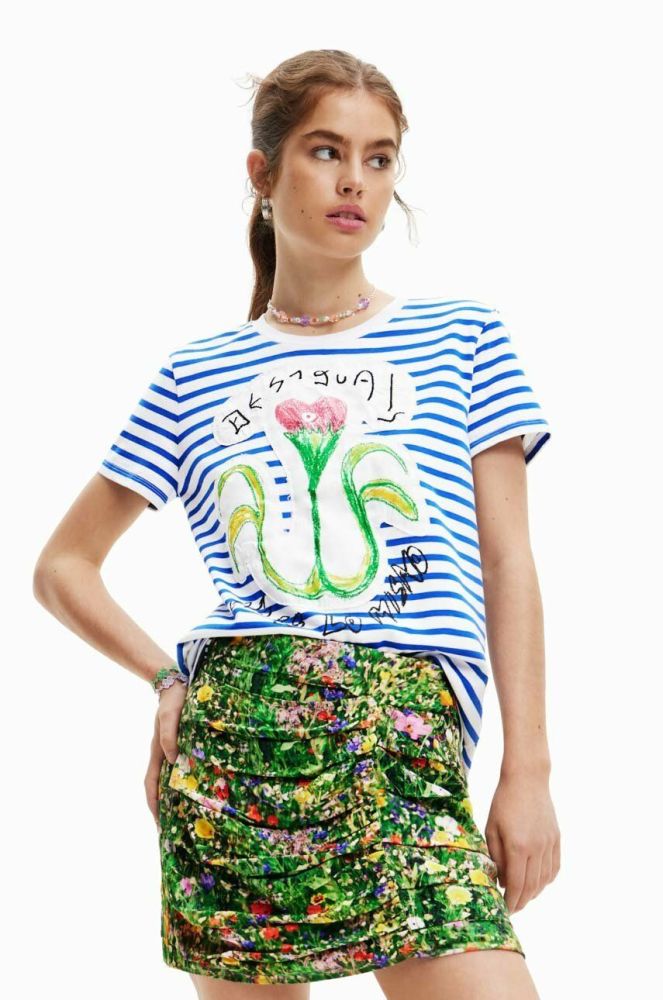 Футболка Desigual жіночий колір барвистий (3037070)