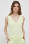 Бавовняний топ Sisley колір жовтий