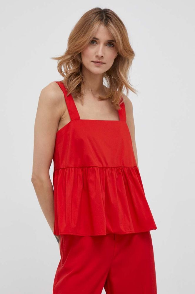 Блузка United Colors of Benetton колір червоний (3307146)