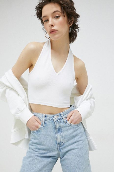Топ Tommy Jeans жіночий колір білий (3075688)