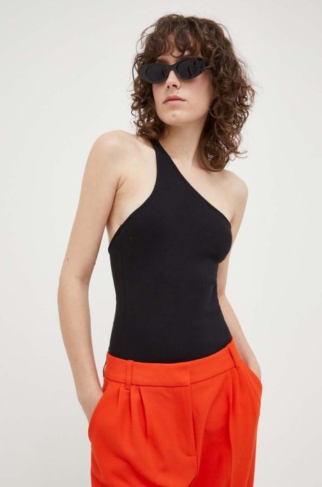 Топ Samsoe Samsoe жіночий колір білий оголене плече