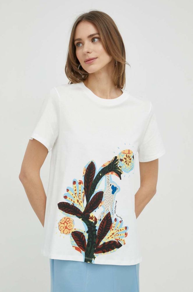 Бавовняна футболка Weekend Max Mara колір білий (3032284)