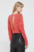 Блузка Rotate жіноча колір червоний візерунок