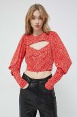 Блузка Rotate жіноча колір червоний візерунок
