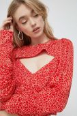 Блузка Rotate жіноча колір червоний візерунок