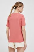 Бавовняна футболка Peak Performance колір рожевий