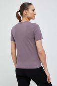 Бавовняна футболка Peak Performance колір фіолетовий