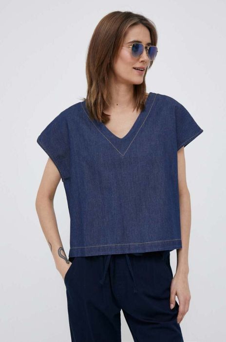 Джинсова блузка Deha колір блакитний