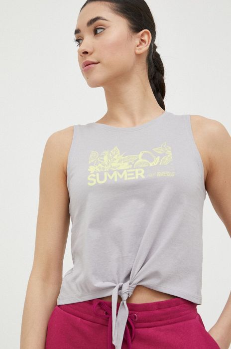 Бавовняний топ 4F колір сірий