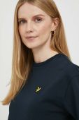 Бавовняна футболка Lyle & Scott колір синій