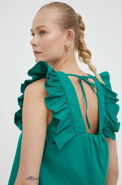 Бавовняна блузка 2NDDAY колір зелений (3286271)