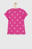 Дитяча бавовняна футболка adidas G BLUV колір фіолетовий
