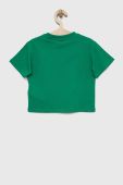 Дитяча бавовняна футболка Guess колір зелений (2857237)