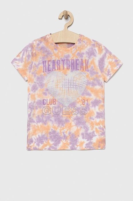 Дитяча футболка Guess колір фіолетовий (2911896)