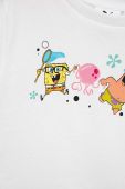 Дитяча бавовняна футболка Puma PUMA x SPONGEBOB Girls Tee колір білий