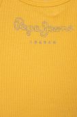 Дитячий бавовняний топ Pepe Jeans колір жовтий