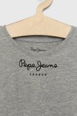 Дитяча бавовняна футболка Pepe Jeans Колір сірий колір сірий