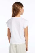 Дитяча бавовняна футболка Guess колір білий (3023873)