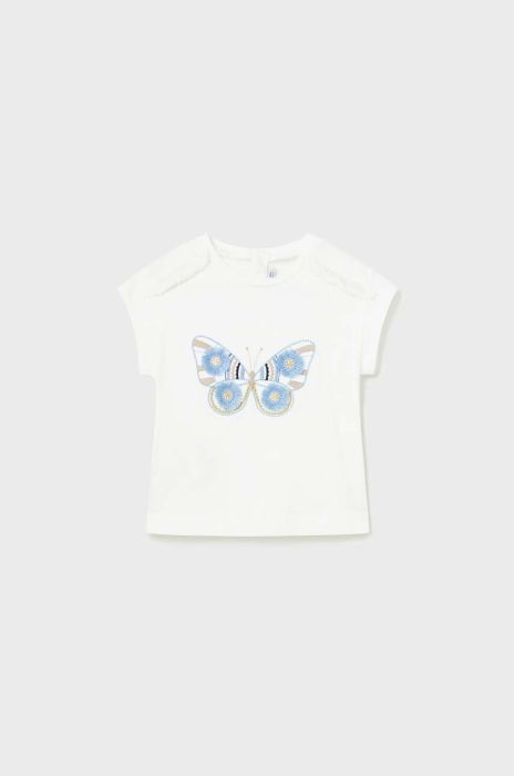 Бавовняна футболка для немовлят Mayoral колір синій