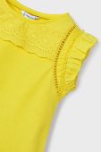 Дитячий бавовняний топ Mayoral колір жовтий (2945341)