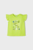 Дитяча бавовняна футболка Mayoral колір зелений (2945381)