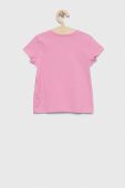 Дитяча бавовняна футболка United Colors of Benetton колір рожевий (3037189)