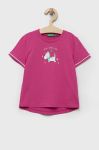 Дитяча бавовняна футболка United Colors of Benetton колір рожевий (3145566)
