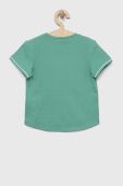 Дитяча бавовняна футболка United Colors of Benetton колір зелений (3145557)
