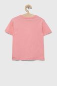 Дитяча бавовняна футболка United Colors of Benetton колір рожевий (3275688)