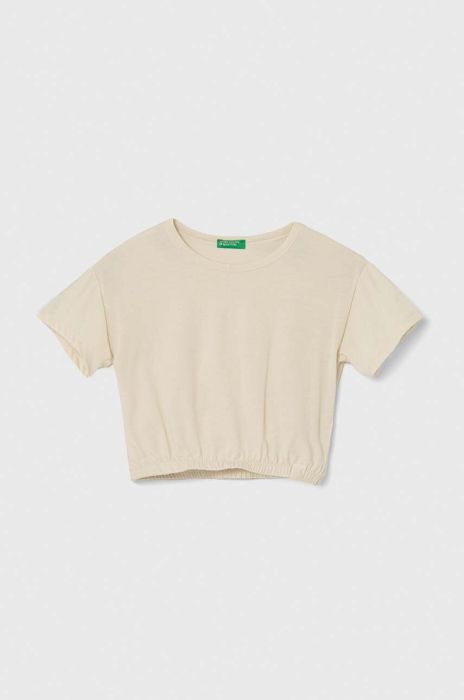 Дитяча футболка United Colors of Benetton колір бежевий (3148776)