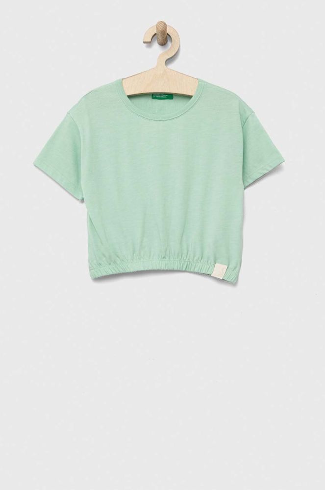 Дитяча футболка United Colors of Benetton колір зелений (3148789)