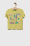 Дитяча футболка United Colors of Benetton колір зелений (3279965)
