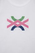 Дитячий бавовняний топ United Colors of Benetton колір білий (3275723)