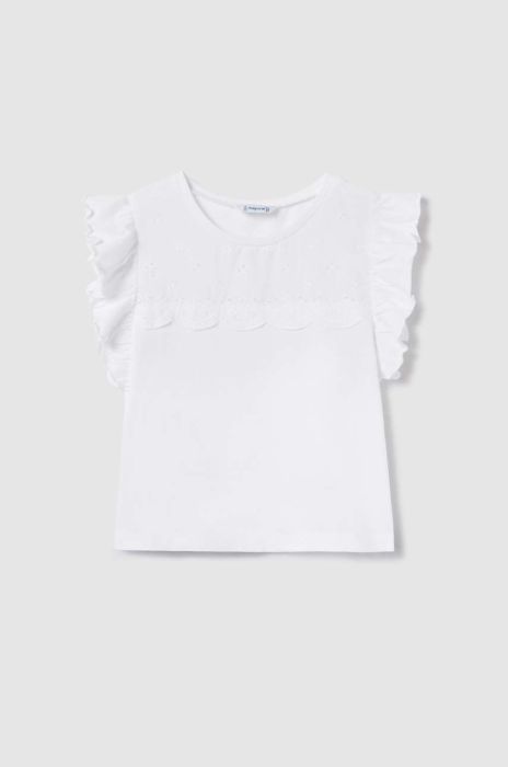 Дитячий бавовняний топ Mayoral колір білий (2945678)