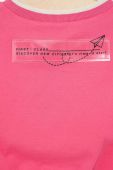 Дитяча бавовняна футболка Sisley колір рожевий
