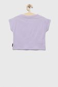Дитяча бавовняна футболка Sisley колір фіолетовий (3249009)