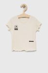 Дитяча футболка Sisley колір бежевий