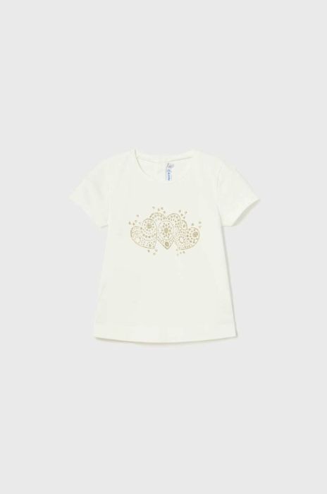 Футболка для немовлят Mayoral колір бежевий