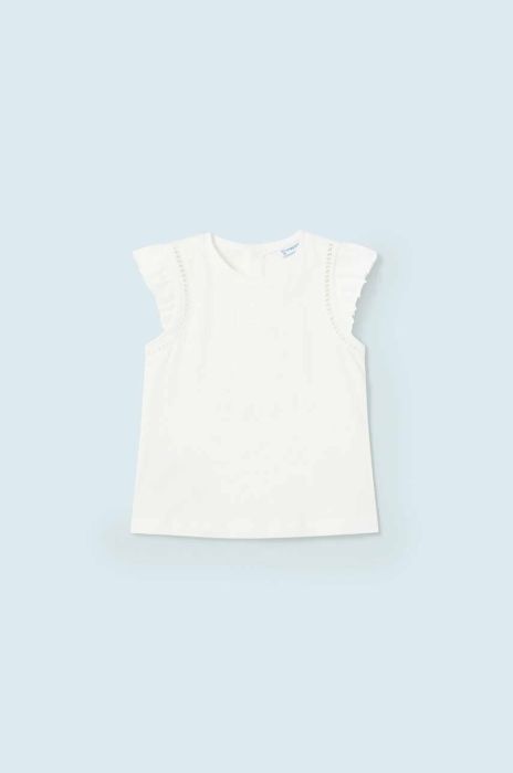 Дитячий бавовняний топ Mayoral колір білий (3065501)
