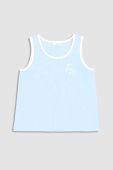 Дитячий бавовняний топ Coccodrillo колір блакитний
