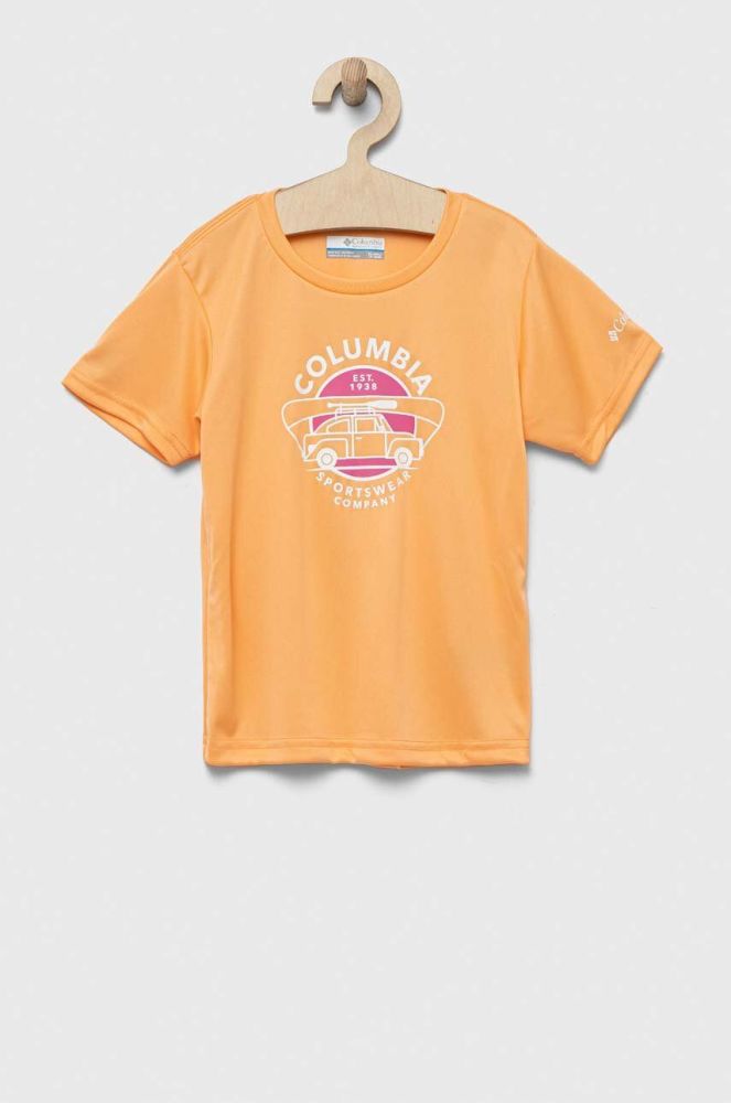 Дитяча футболка Columbia Mirror Creek Short Sleeve Graphic Shirt колір помаранчевий