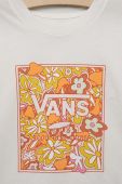 Дитяча бавовняна футболка Vans PSYCHEDELIC FLORAL BOX marshmallow колір білий