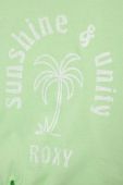 Дитяча бавовняна футболка Roxy колір зелений