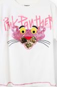 Дитяча бавовняна футболка Desigual Pink Panther колір білий