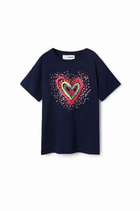 Дитяча бавовняна футболка Desigual колір синій (3062932)