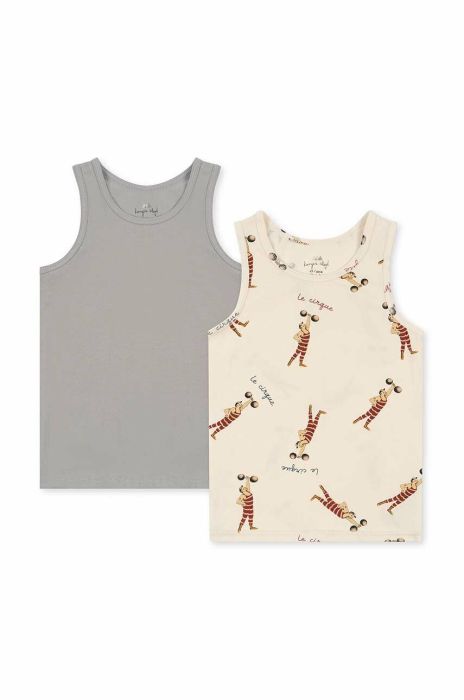 Дитячий топ Konges Sl?jd 2-pack колір блакитний (3001503)