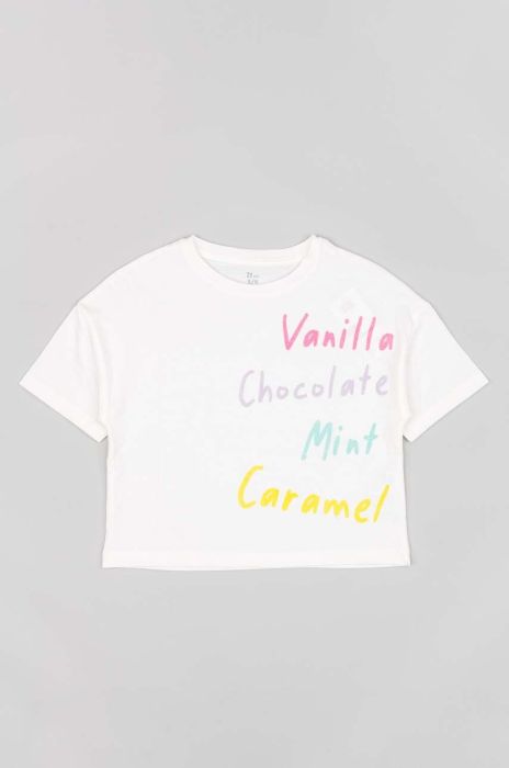 Дитяча бавовняна футболка zippy колір білий (3160410)