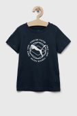 Дитяча бавовняна футболка Puma ACTIVE SPORTS Graphic Tee B з принтом колір блакитний