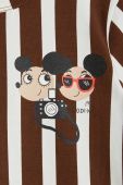 Дитяча футболка Mini Rodini колір коричневий візерунок