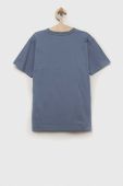 Дитяча бавовняна футболка United Colors of Benetton візерунок колір блакитний (3234955)
